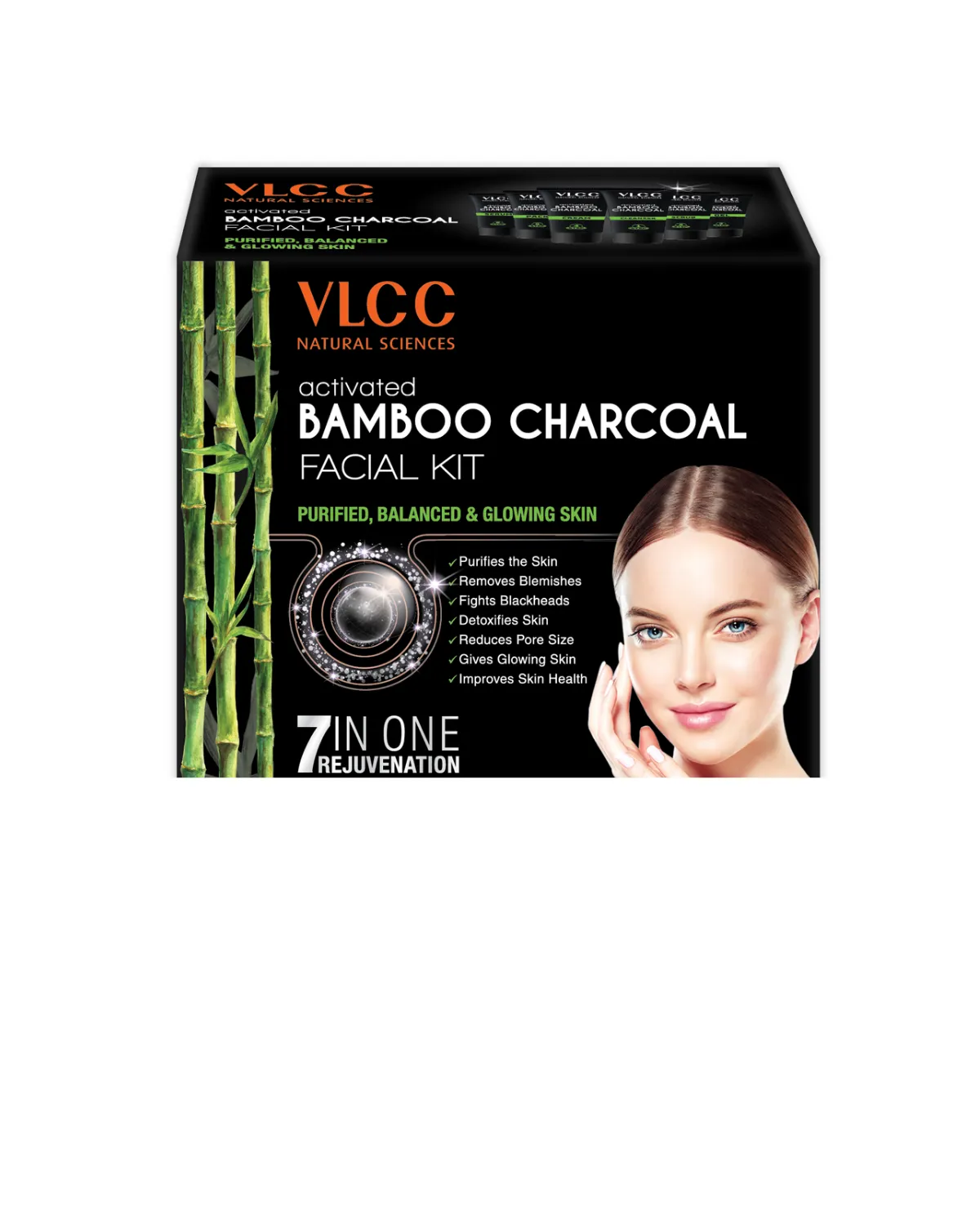 Набор для лица с активированным бамбуковым углем (60gm) vlcc f0609 VLCC (Индия)#1