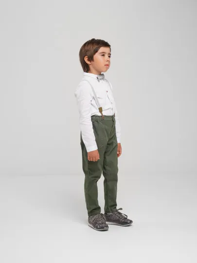 Комплект рубашка, брюки, бабочка и подтяжки для мальчиков Sela#1