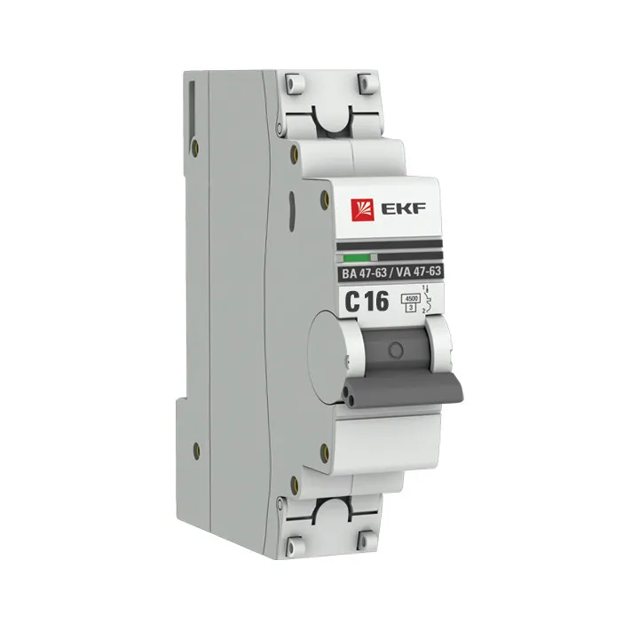 Автоматический выключатель 1P 16А (C) 4,5kA ВА 47-63 EKF PROxima#1