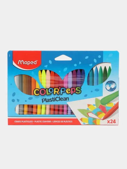 Масленые карандаши Maped Smart Plastic, 24 цветов#1