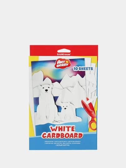 Белый картон мелованный в папке с подвесом ArtBerry, B5, 10 листов#1