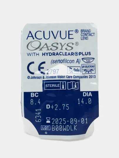 Acuvue Oasys With Hydraclear Plus 6/8.4/+2.75#1