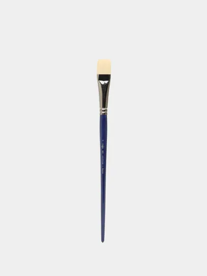 Кисть художественная Гамма Манеж, синтетика упругая, плоская длинная ручка №12#1