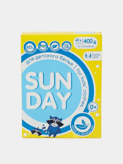 Стиральный порошок для детского белья Сонца Sunday, автомат, 400 г#1