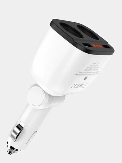Автомобильное зарядное устройство Kaku KSC-155 LEISHEN Dual LED (2USB) White#1