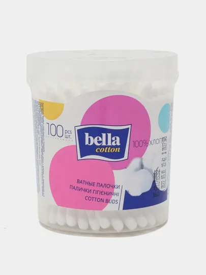 Ватные палочки Bella Cotton цилиндр 100 штук#1