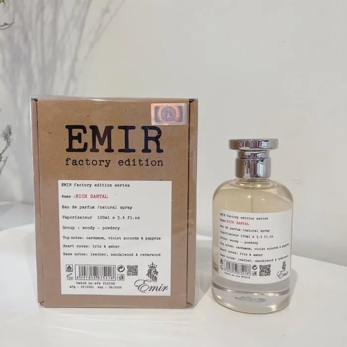 Erkaklar va ayollar uchun parfyum suvi, EMIR FACTORY EDITION, RICH SANTAL, 100 ml#1