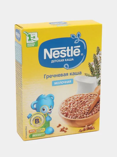 Гречневая каша Nestle, детская, молочная, 220гр#1