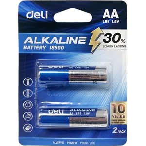 Батарейки AА LR6 1.5V 2шт 18500 Deli#1