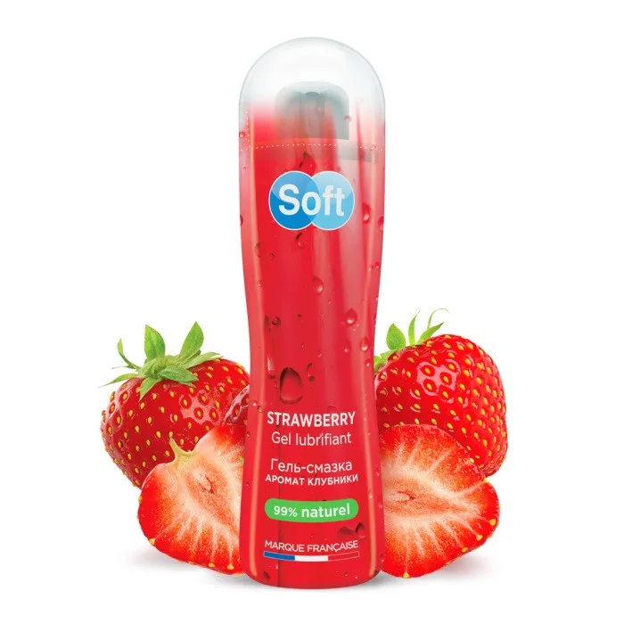 Гель-лубрикант клубничный Soft Strawberry lubricant gel#1