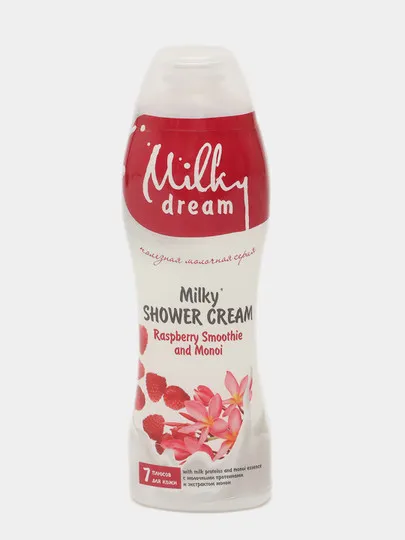 Milky Dream" Крем-гель для душа "Малиновый смузи и монои" 500 мл#1