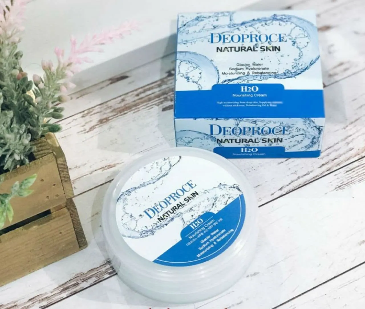 Крем для лица и тела с ледниковой водой natural skin h2o nourishing cream 5532 Deoproce (Корея)#1