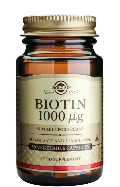 Sog'lom teri va sochlar uchun biotin tabletkalari Solgar Biotin 1000mg (250 dona)#1