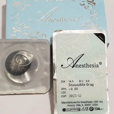 Kontakt linzalari "Anesthesia Snow White Grey"#1