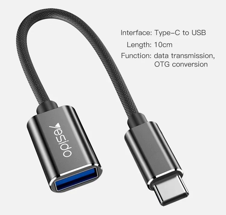 Кабель-адаптер Yesido 2 в 1 с USB на USB C OTG, подходит для HUAWEI VIVO OPPO XIAOMI#1