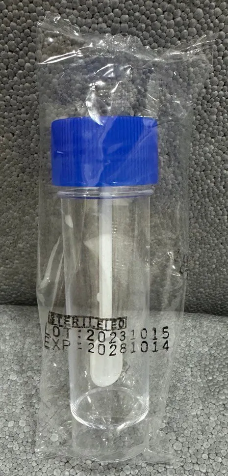 Контейнер для кала 30 мл стерильный в индивидуальной упаковке с ложкой#1