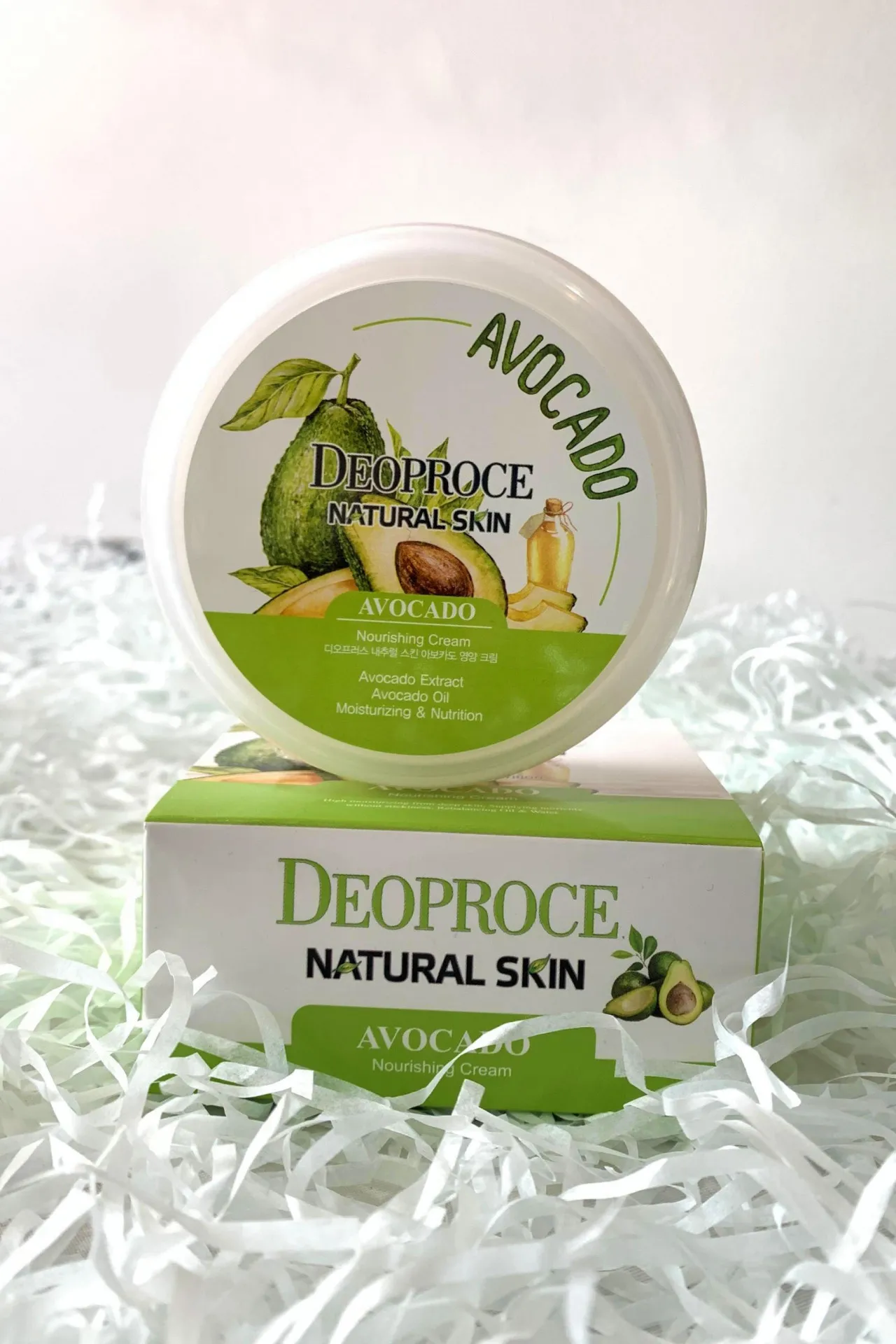 Крем для лица и тела питательный крем с авокадо natural skin avocado nourshing gream 5531 Deoproce (Корея)#1