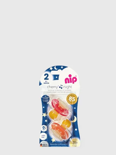 Nip Ночная круглая соска-пустышка "Сhеггу", ЛАТЕКС, с 6 месяцев, размер 2#1