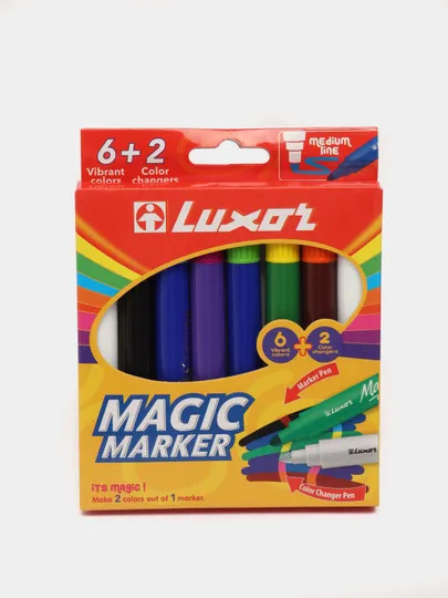 Фломастер-маркер Luxor Magic, 8 цветов#1