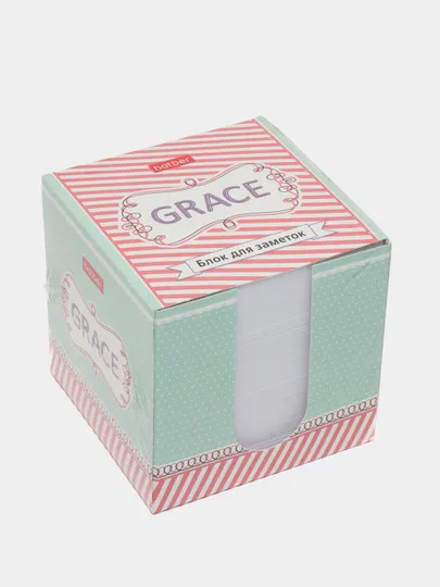 Блок для заметок Hatber Grace, 9х9х9 см, белый#1