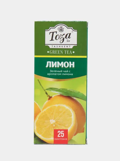 Чай зеленый Toza Лимон, 1.5 г, 25 пакетиков#1