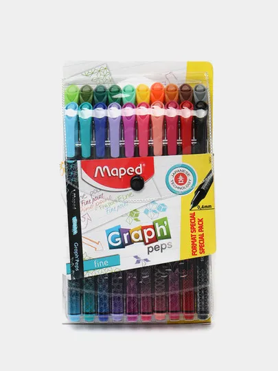 Ручка фетровая Maped Graph' Peps, 20 цветов#1