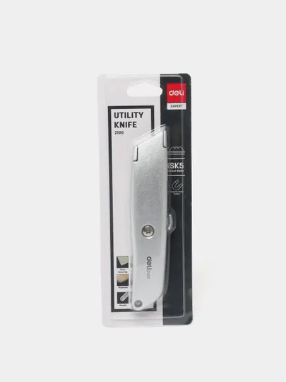 Нож канцелярский Deli 2100, 61 х 19 мм#1
