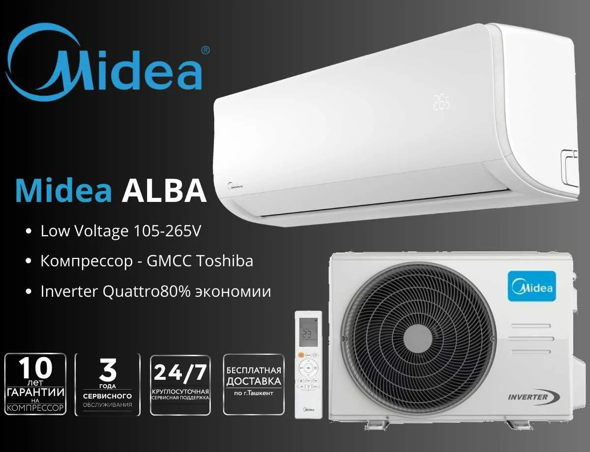Кондиционер Midea Alba 24 Low voltage Inverter#1