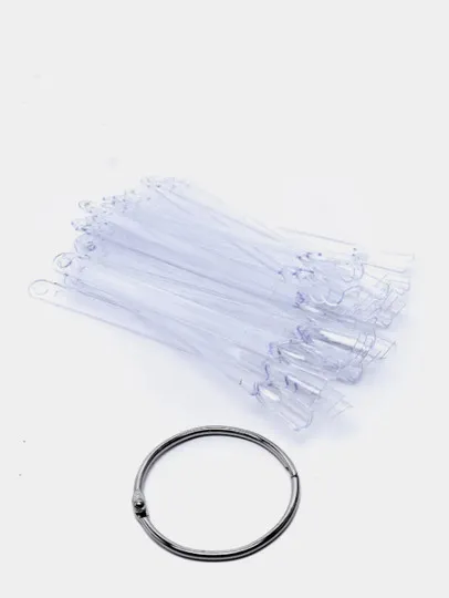 Типсы пластиковые Палитра - веер, стилет для гелей лаков, на кольце, 50 шт#1