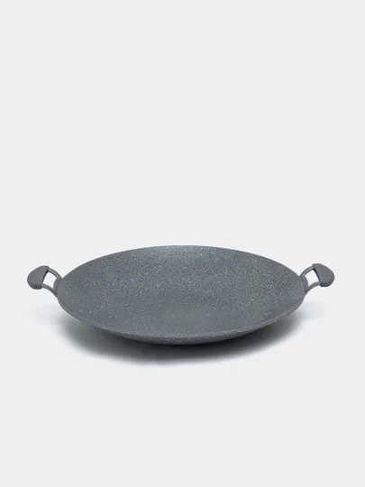 Гранитная сковорода с выпуклым днищем, 40 см, серый#1