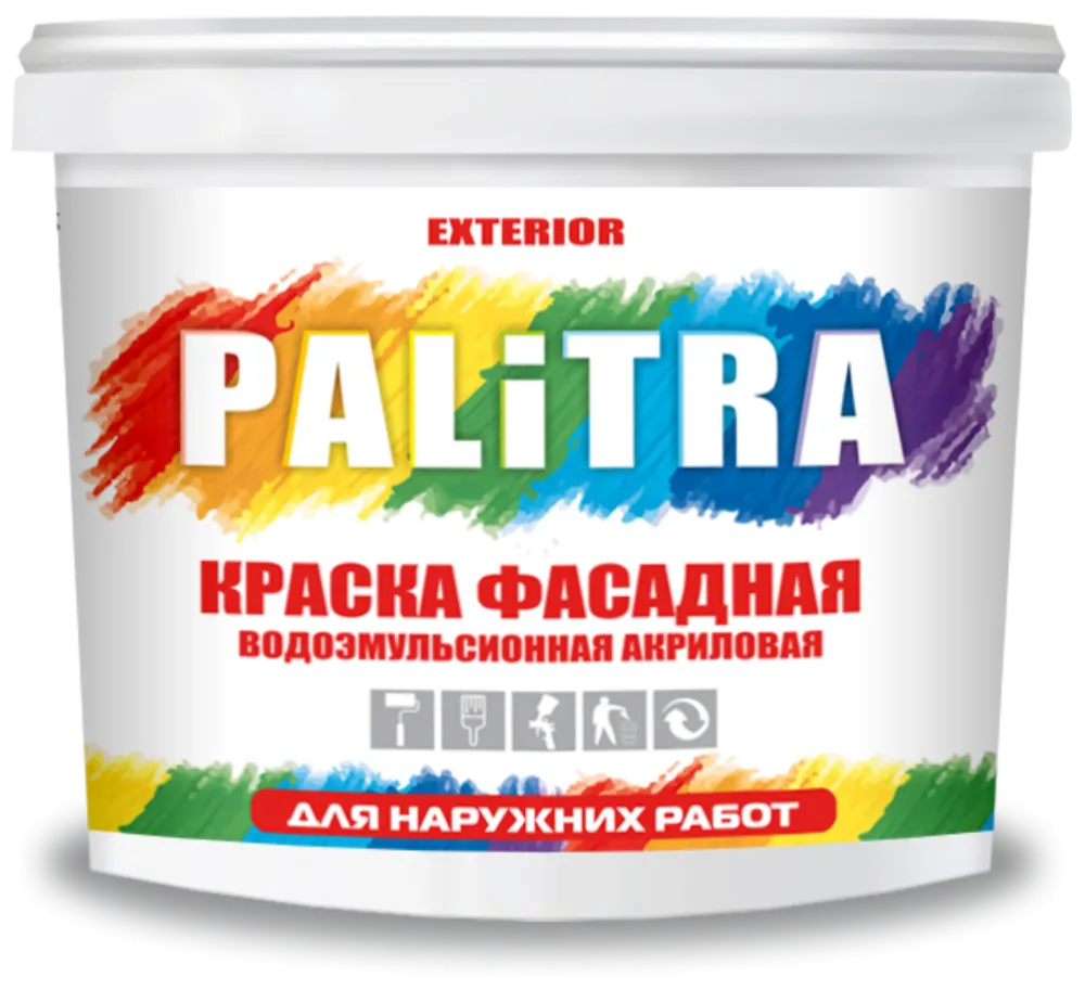 Краска фасадная "palitra-exterior" (для наружных работ)#1