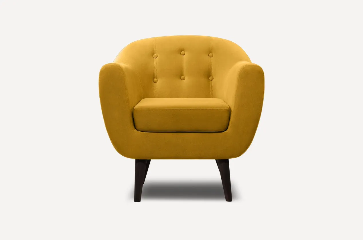 Кресло Роттердам Velvet Yellow#1