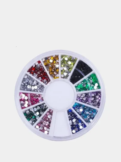 Цветные стразы для дизайна ногтей, набор для маникюра#1