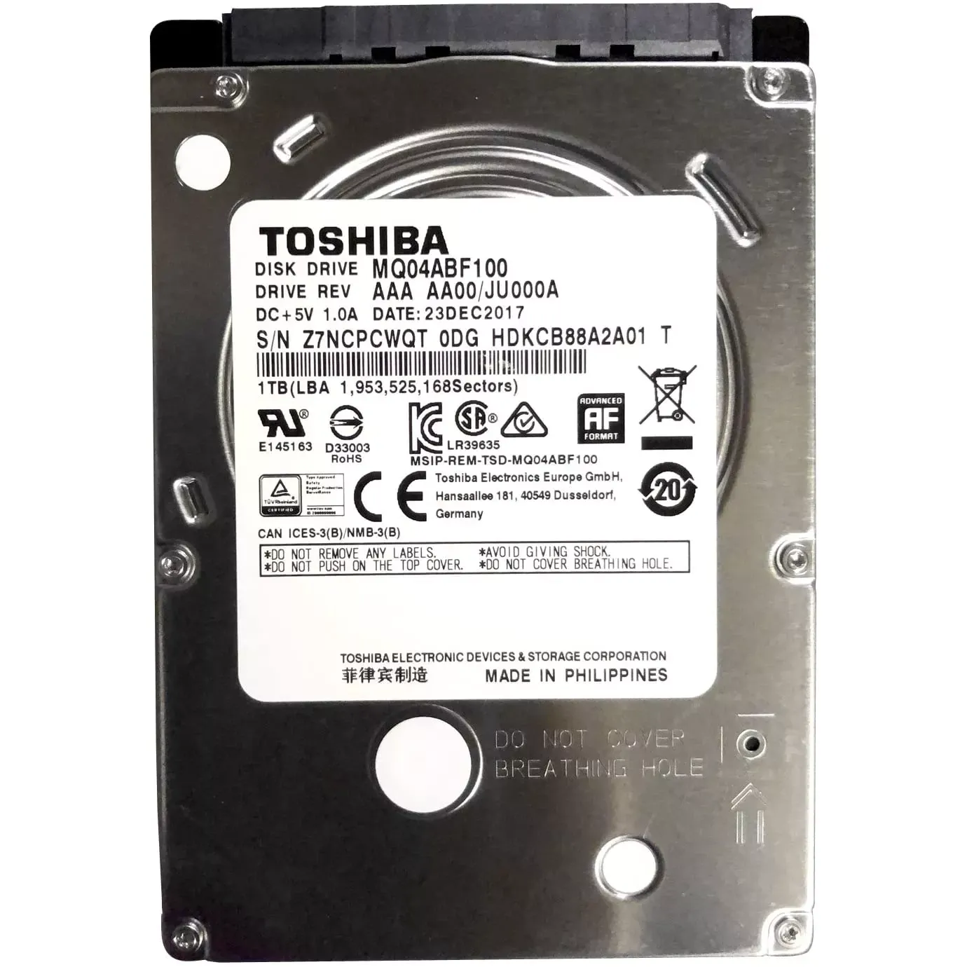 Toshiba MQ HDD 1TB#1
