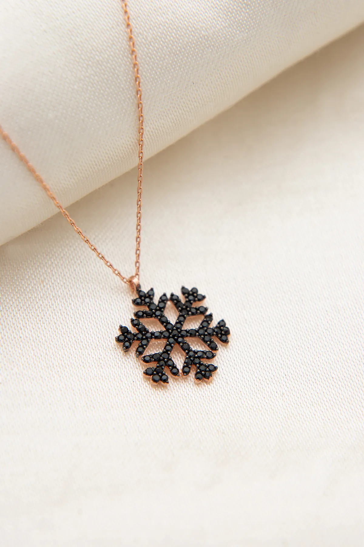 Женское серебряное ожерелье, модель: снежинка pp2108 Larin Silver#1