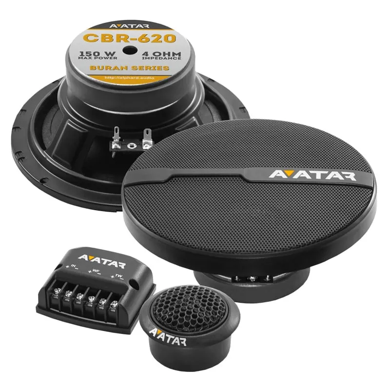 Komponent akustikasi AVATAR CBR-620 avtomobil eshiklari uchun (Lasetti, Cobalt, Nexia3) o'lchami 16 sm#1