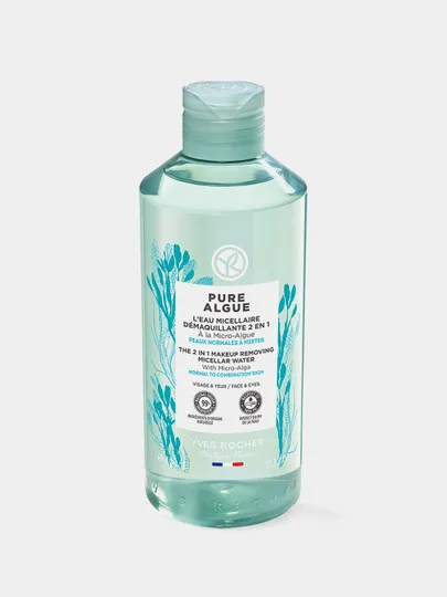 Мицеллярная вода для снятия макияжа с микроводорослями Yves Rocher Pure Algue, 400 мл#1