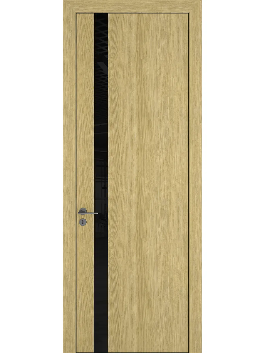 Дверь квалитет к2 alu black topan дуб натуральный продольный black lacobel#1