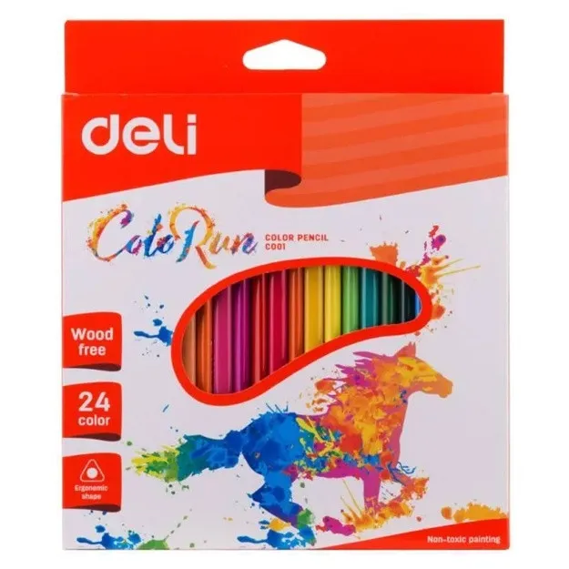 Карандаши цветные 24 цвета 00120 Deli (Лошадь)#1