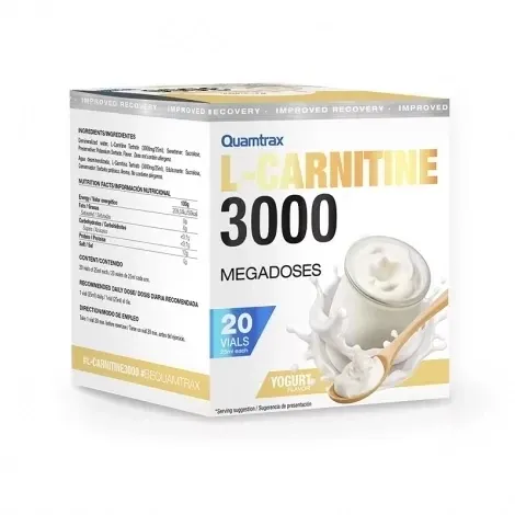 Жиросжигатель Quamtrax L-Carnitine 3000, 20 ампул/уп Йогурт#1