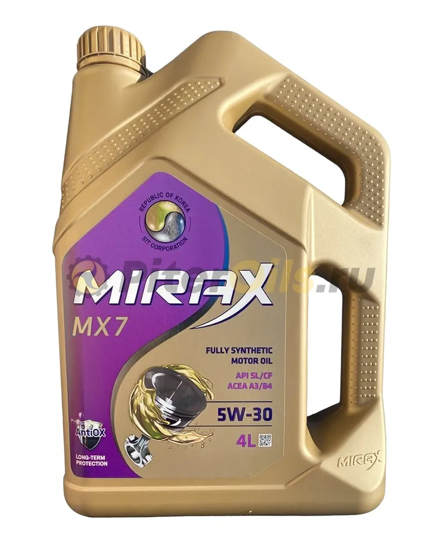 Масло синтетическое MIRAX MX7 5W-30 A3/B4 SL/CF 4л#1