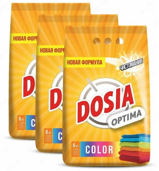 Стиральный порошок синтетический Dosia Optima Color для машинной и ручной стирки, 6 кг#1