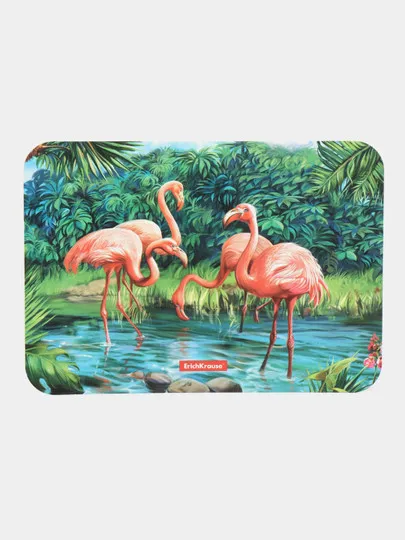 Подкладка настольная пластиковая ErichKrause Flamingo, А4 (в пакете по 12 шт.)#1