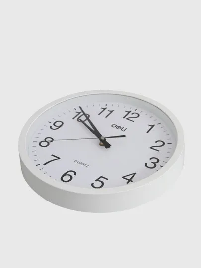 Часы настенные Deli 9005, 30 см, круглые, белые#1