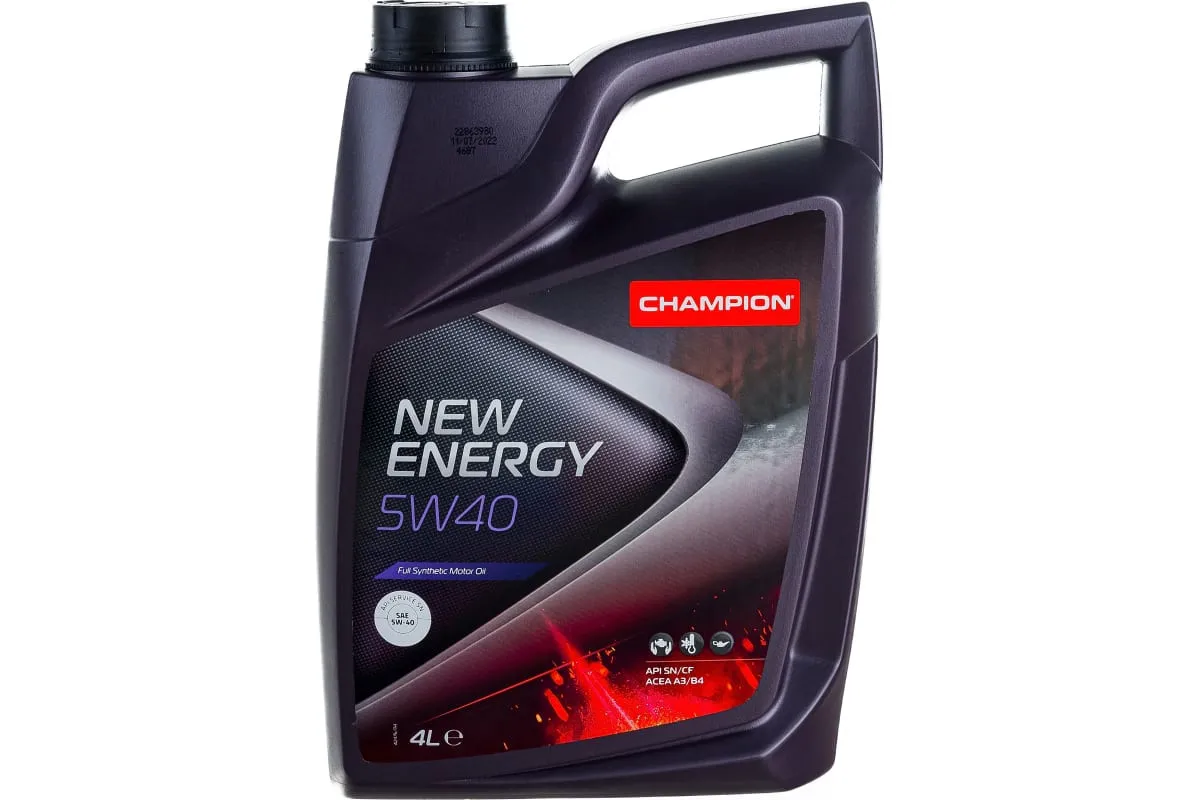 Синтетическое моторное масло CHAMPION NEW ENERGY 5W40 4L#1
