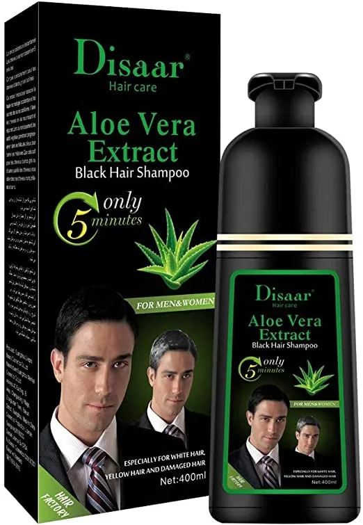 Aloe Vera ekstraktli oq sochlar uchun shampun-kraska Disaar#1