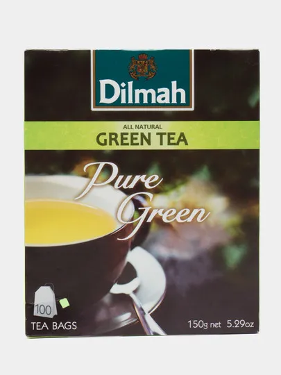 Чай зелёный Dilmah Pure Green, 1.5 г, 100 пакетиков#1