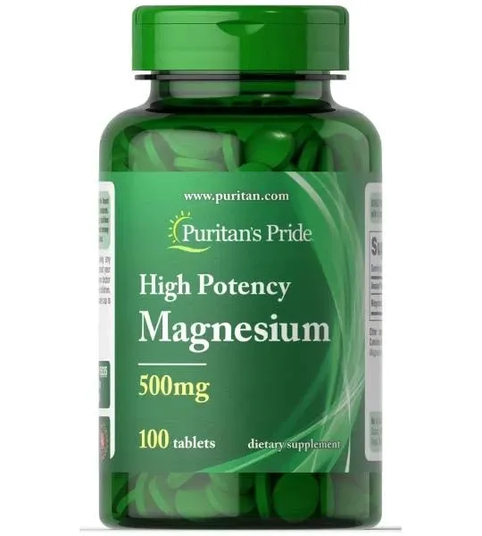 Магний Puritan's Pride High Potency Magnesium 500 мг (100 таблеток)#1