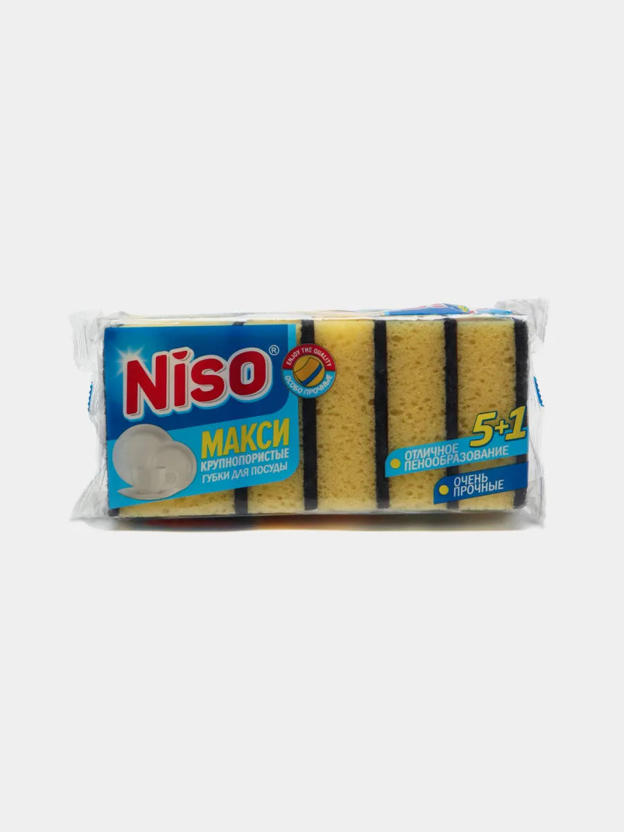 Губки для мытья посуды NISO 5+1 шт., шт#1