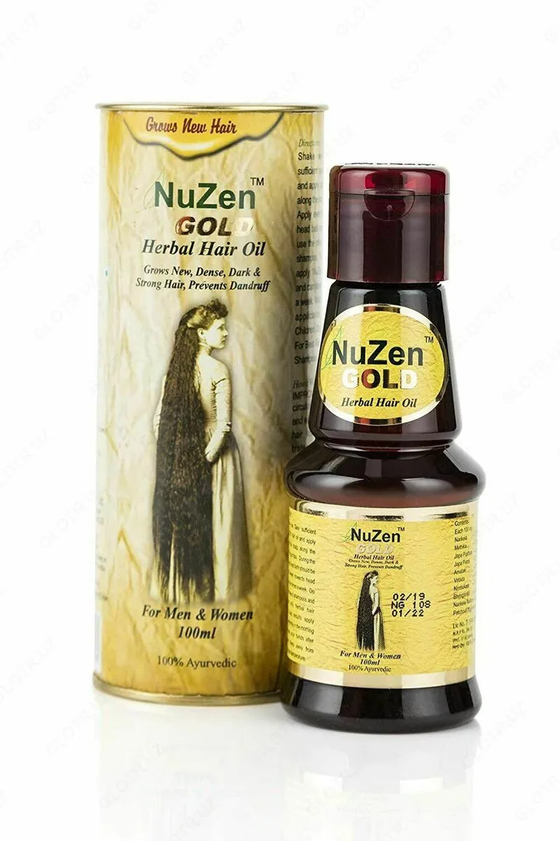 Лечебное травяное масло для роста волос, 100мл - "Nuzen Gold"#1